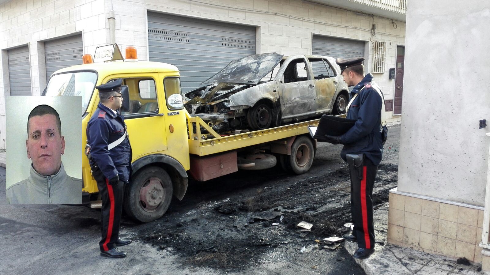 Evade dagli arresti domiciliari e brucia due macchine :arrestato