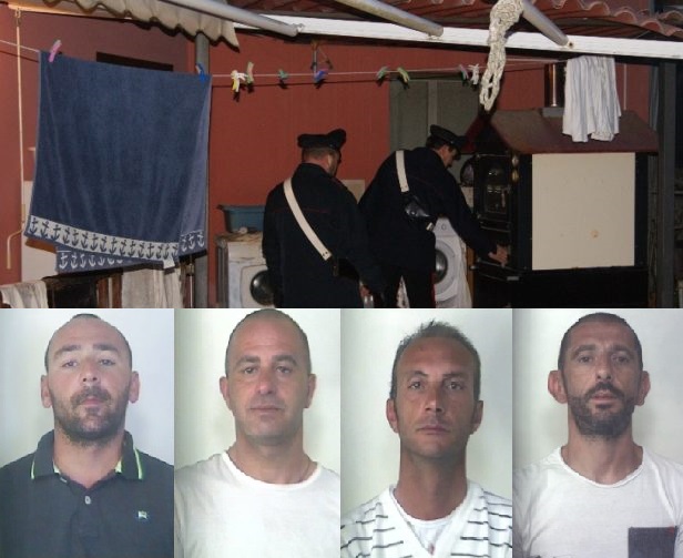Operazione Bronx: i 4 irreperibili nascosti in un casolare