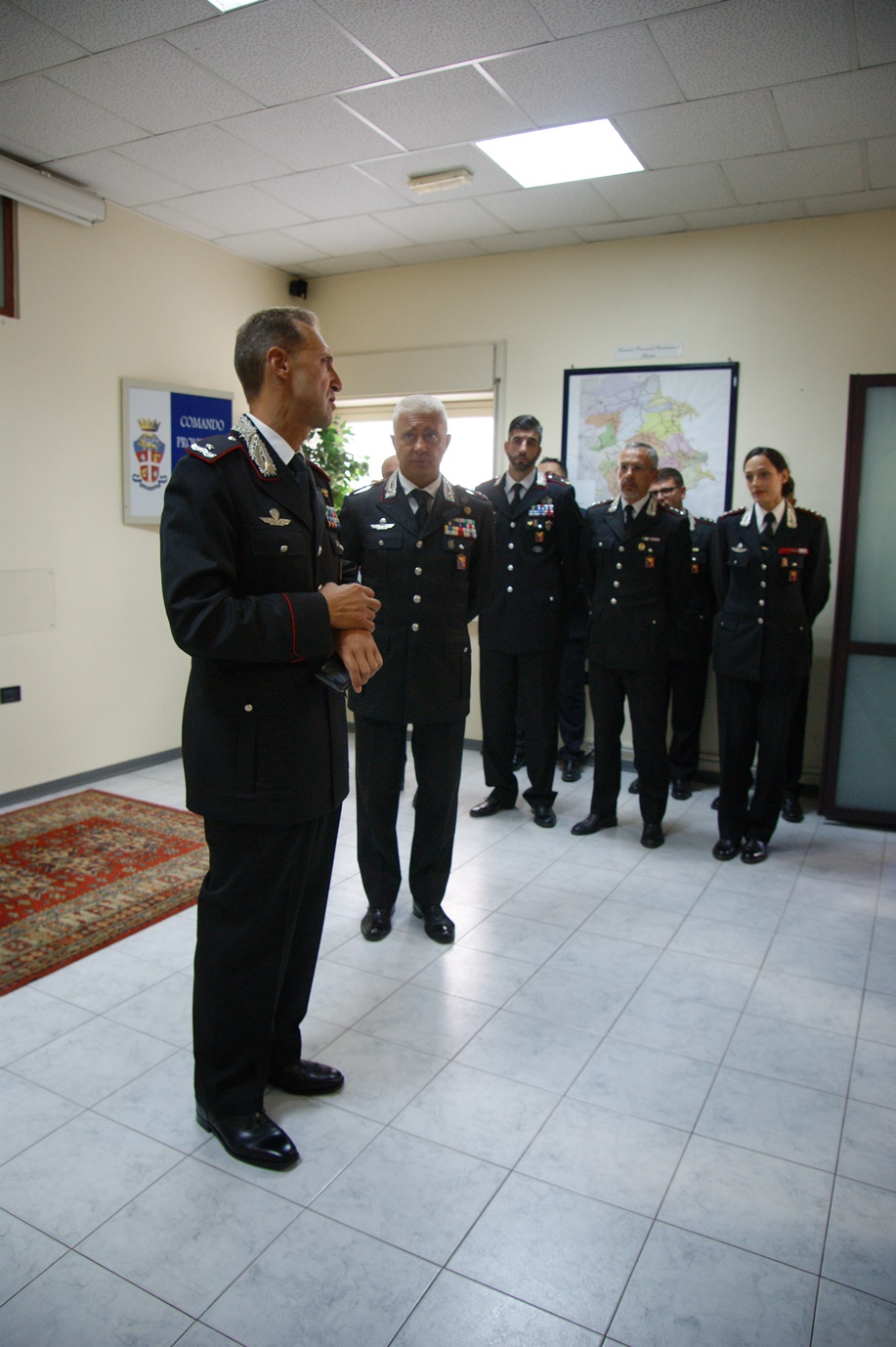 Il comandante della legione carabinieri Sicilia ,Gen.B. Riccardo Galletta in visita di commiato al comando provinciale di Siracusa.