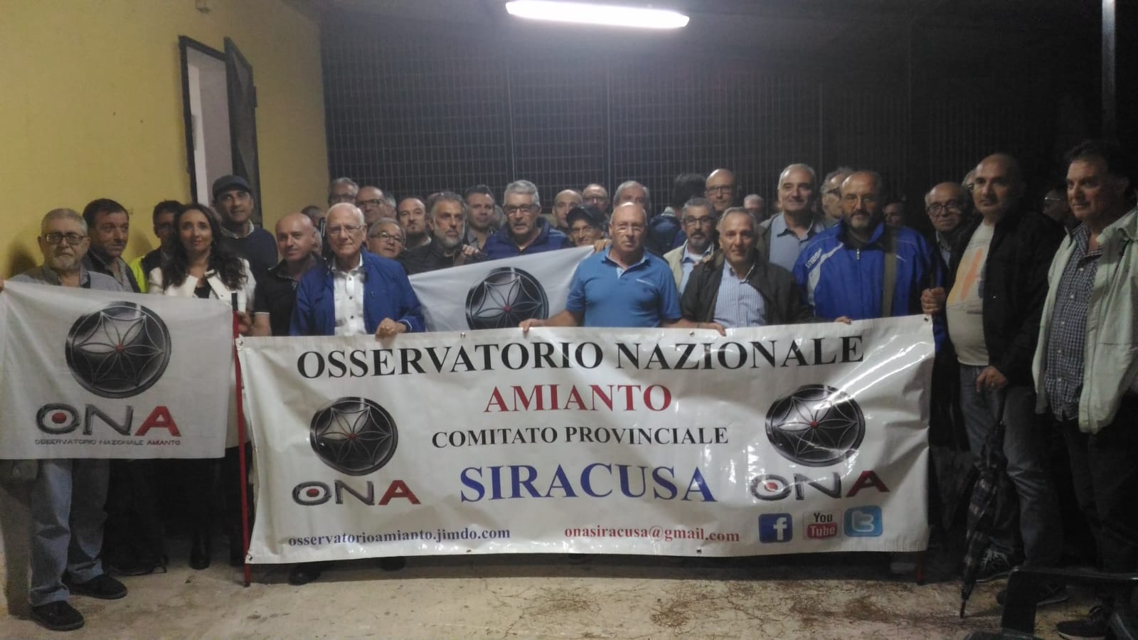 Mobilitazione dell’ONA Siracusa :Sit In dei lavoratori dell’amianto presso l’INPS di Siracusa da lunedi 22 ottobre a venerdì 26 ottobre 2018