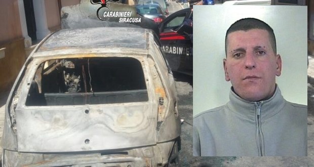 Pachino, fiamme a un’auto: arrestato piromane