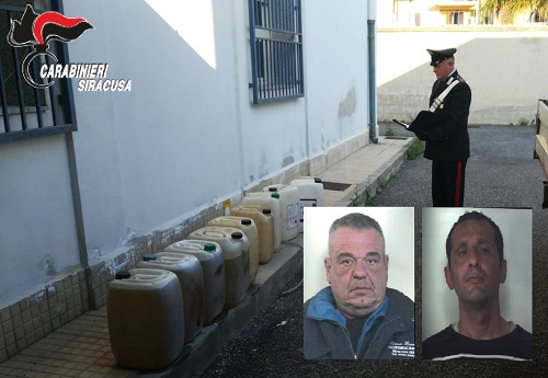 Cassibile. Rubano 170 litri di gasolio dai serbatoi di 2 mezzi movimento terra: arrestati due uomini