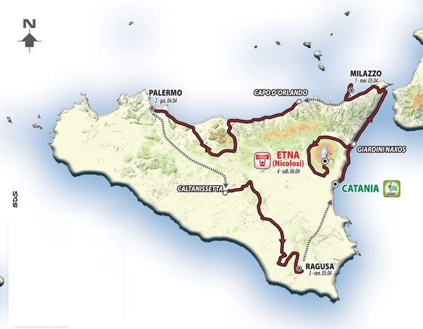 I nostri politici incapaci: il Giro di Sicilia non tocca Siracusa svenduta ai catanesi