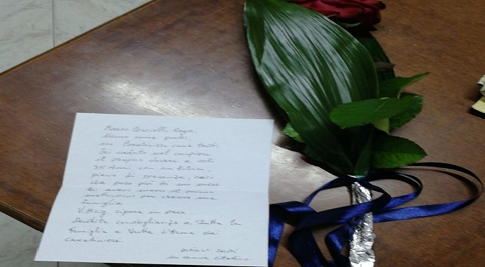 Rosolini. Un gesto di cordoglio per la morte del giovane V.Brig. Mario Cerciello Rega