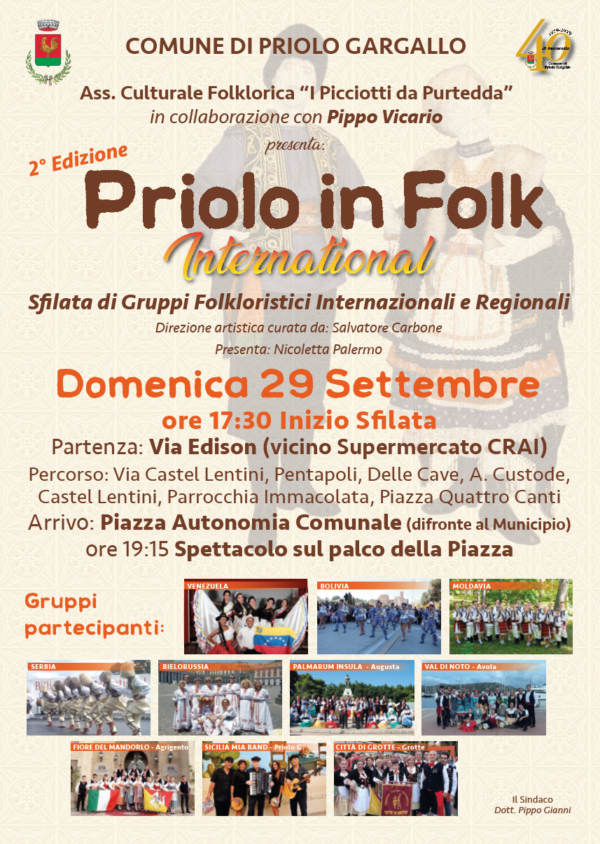 Priolo, festival internazionale del folklore: oggi pomeriggio la sfilata