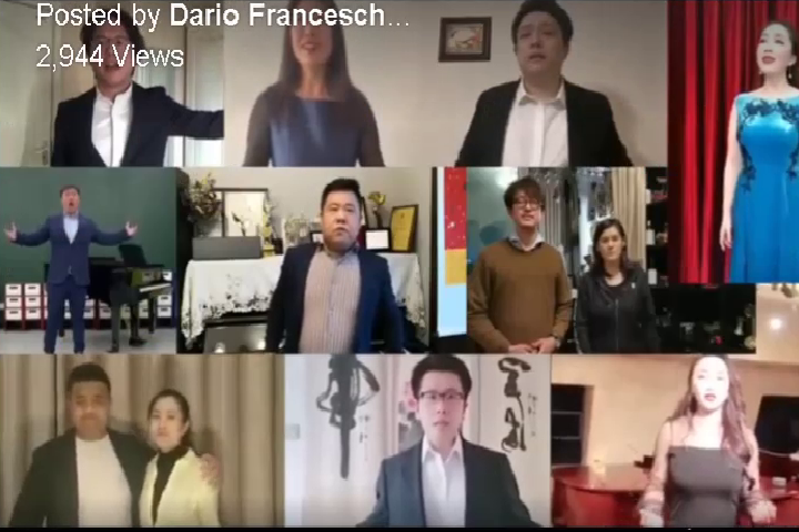 I cantanti cinesi del conservatorio di Milano cantano ‘Nessun dorma’ per dare coraggio alla città-Video