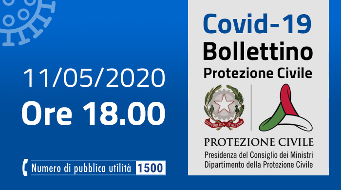 Covid-19, i casi in Italia 11 maggio ore 18
