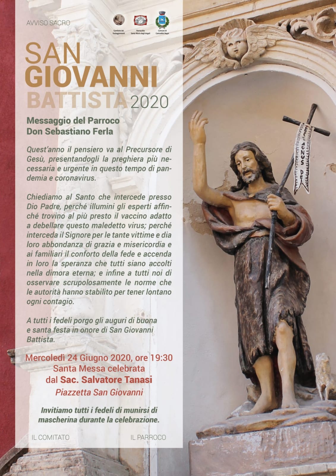 Canicattini Bagni celebra San Giovanni Battista