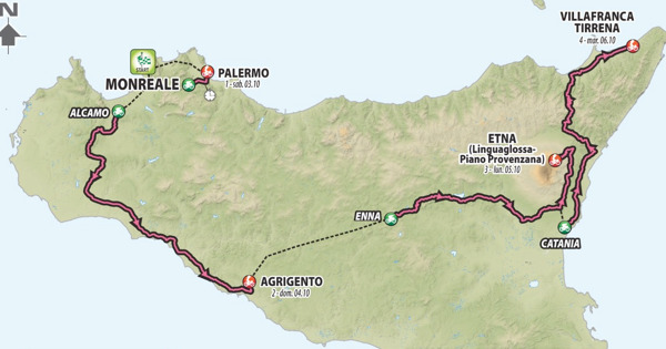 Ciclismo, accordo Rcs-Regione: il Giro d’Italia riparte dalla Sicilia