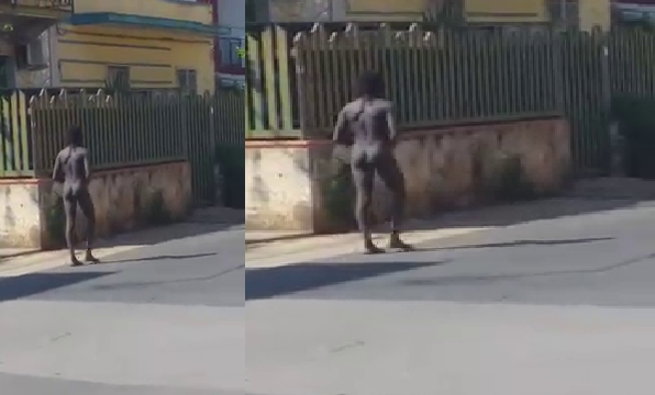 Cassibile, uomo nudo passeggia in via Nazionale (Video)