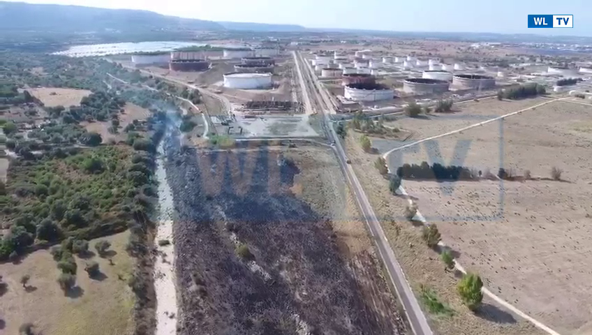 Priolo, incendio lambisce i serbatoi della zona industriale (Video)