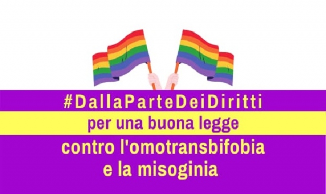 Dalla parte dei dirtitti”. La campagna “social” sostengno della Zan
