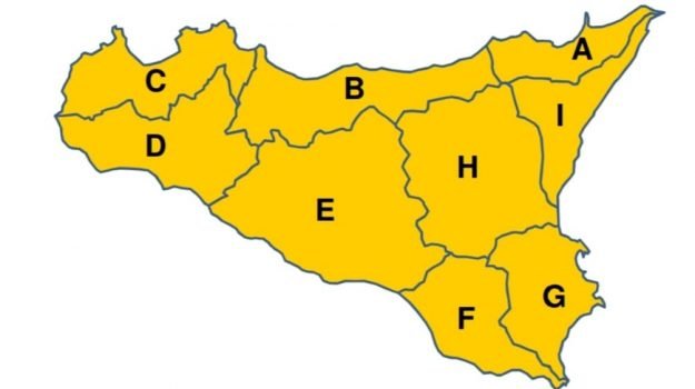 Maltempo in Sicilia, allerta arancione su tutta la Regione
