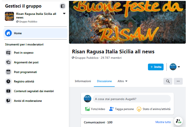 Anno positivo per il gruppo di Fb Risan.