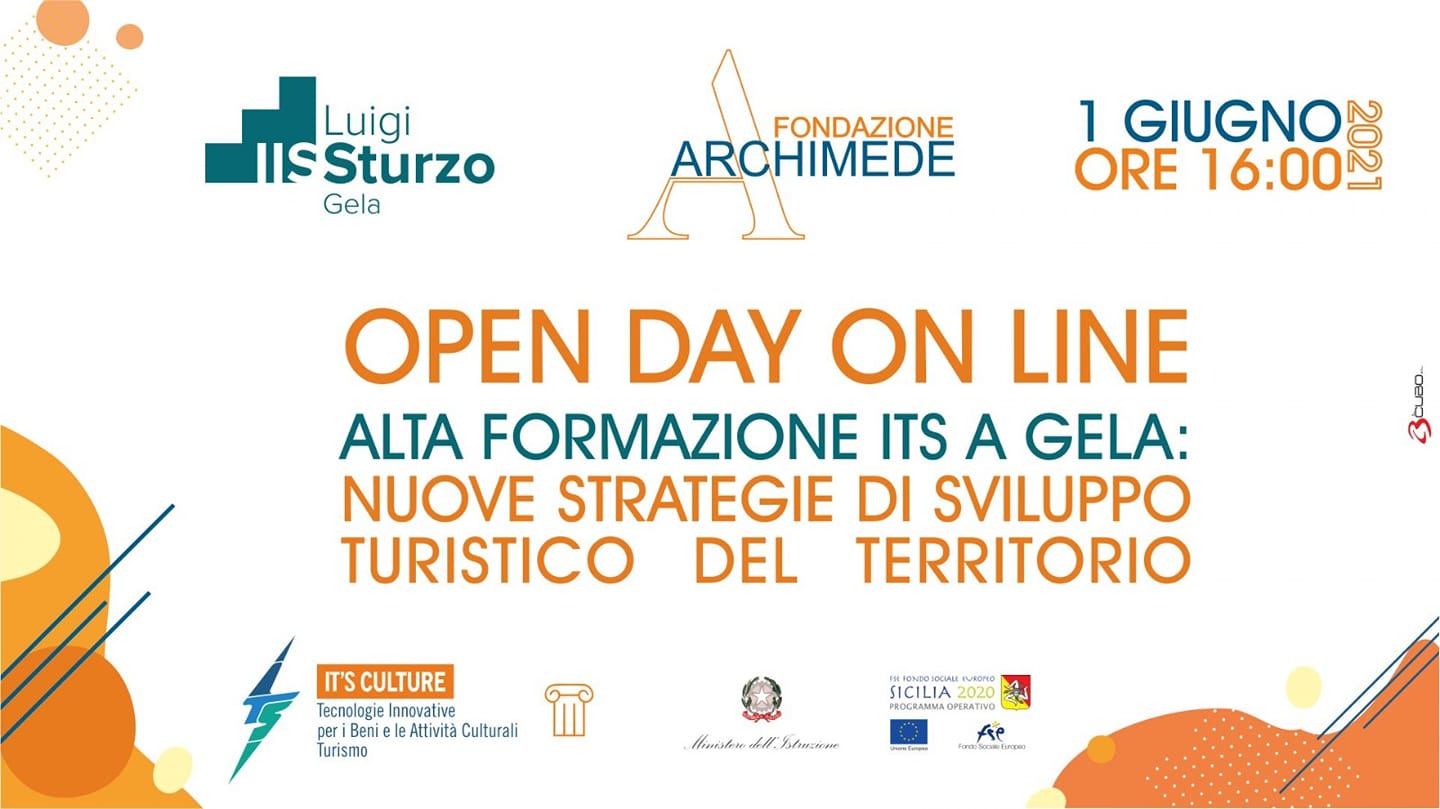 Open Day Online, “Alta Formazione ITS a Gela: nuove strategie di sviluppo turistico del territorio”