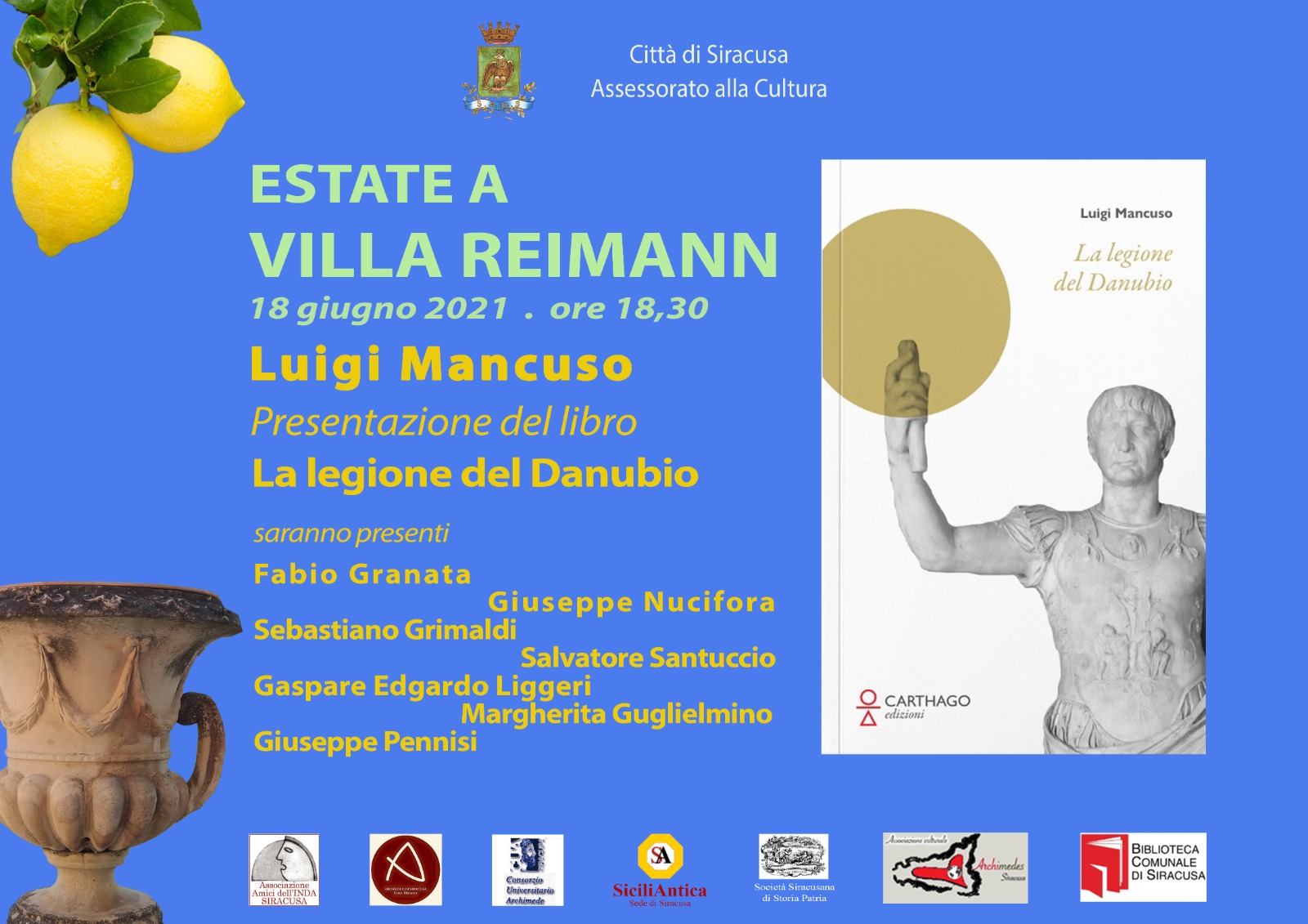 Domani due appuntamenti con i libri, saranno presentati “La legione del Danubio” di Luigi Mancuso e “Virità” di Giusy Sciacca