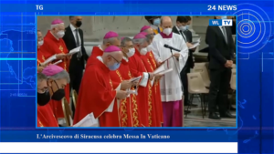 L' Arcivescovo di Siracusa celebra messa in Vaticano