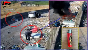 Incendi: arrestato piromane nel Catanese,incastrato da video Appicca il fuoco a rifiuti e scappa, inseguito e bloccato da Cc