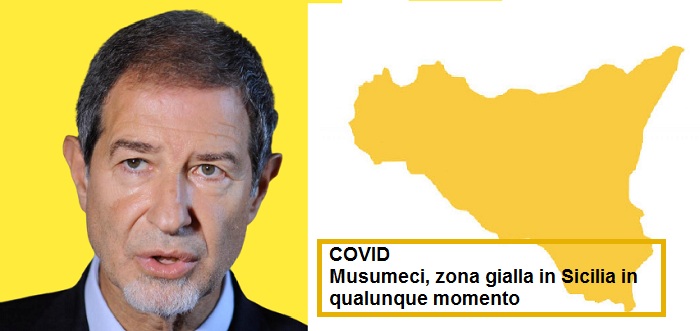 Covid –  Musumeci, zona gialla in Sicilia in qualunque momento