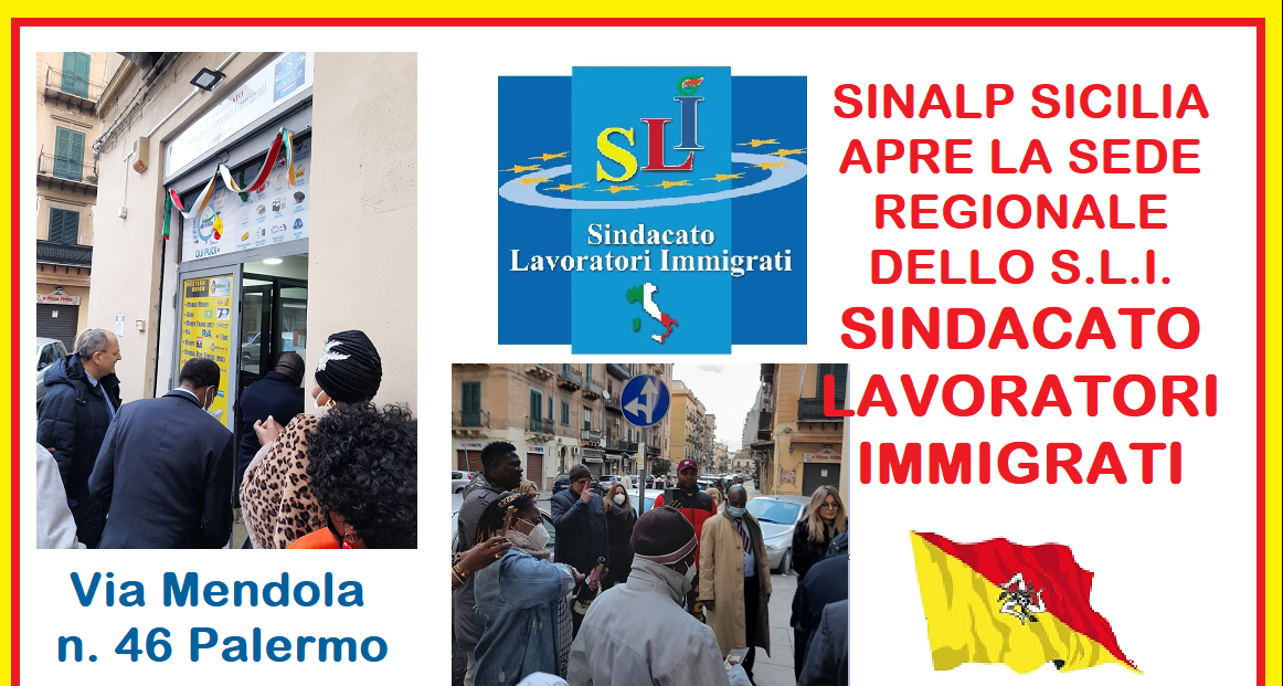 Palermo: Sinalp inaugura sede regionale S.L.I. lavoratori immigrati