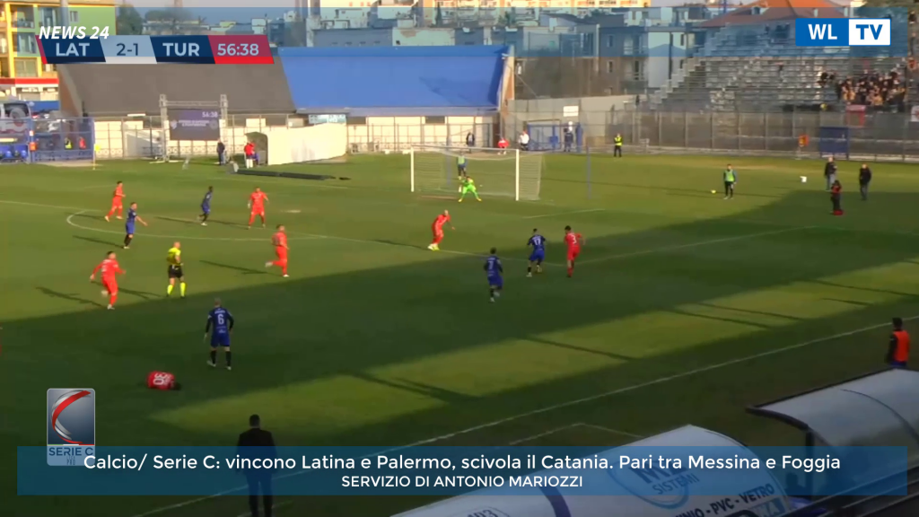 Calcio/ Serie C: vincono Latina e Palermo, scivola il Catania. Pari tra Messina e Foggia