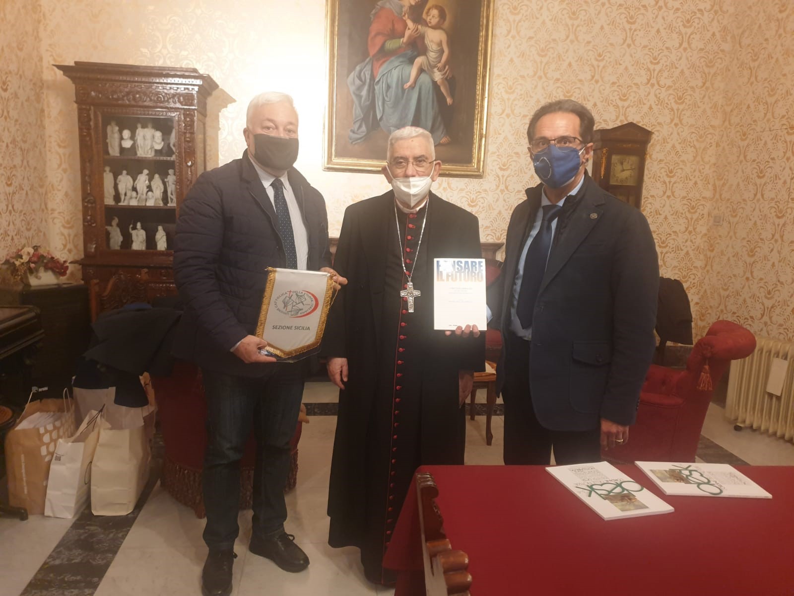 Monreale. Il segretario nazionale Ucsi Salvatore Di Salvo in vista all’arcivescovo di Monreale Mons. Michele Pennisi