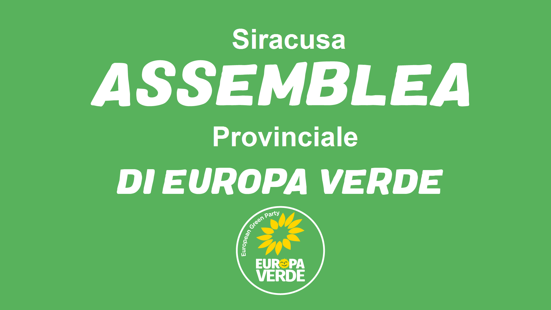 Prima assemblea provinciale Europa Verde- Verdi Siracusa.
