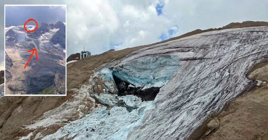 Valanga sulla Marmolada – Si stacca un ampio pezzo di ghiacciaio Una decina i dispersi, 6 morti e otto feriti