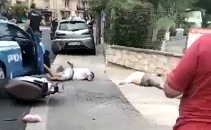 Ragusa – Vedono poliziotti e fuggono, due motociclisti feriti – Video