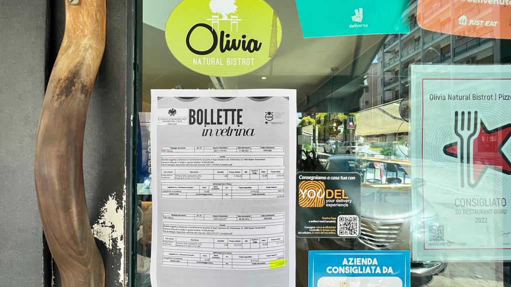 Confcommercio e Fipe sul caro bollette: mettiamo in vetrina le nostre difficoltà