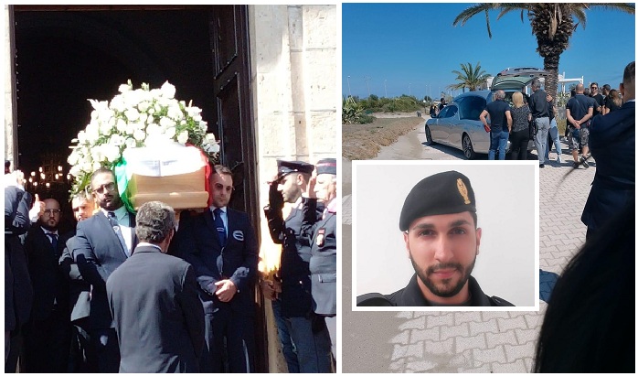 Lacrime e commozione ai funerali del poliziotto priolese