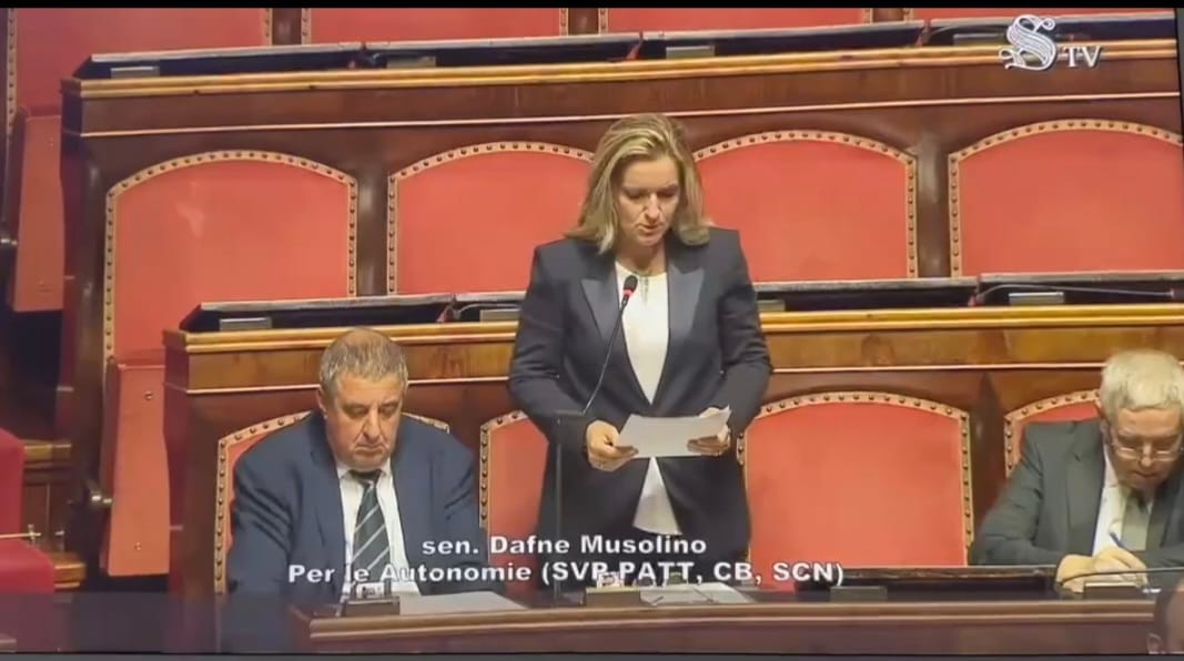 Roma: la senatrice Dafne Musolino nominata componente nona e decima commissione