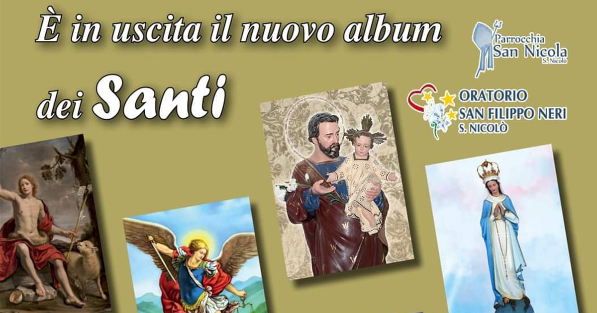 Diocesi di Acireale – Catechismo con l’Album delle figurine dei Santi