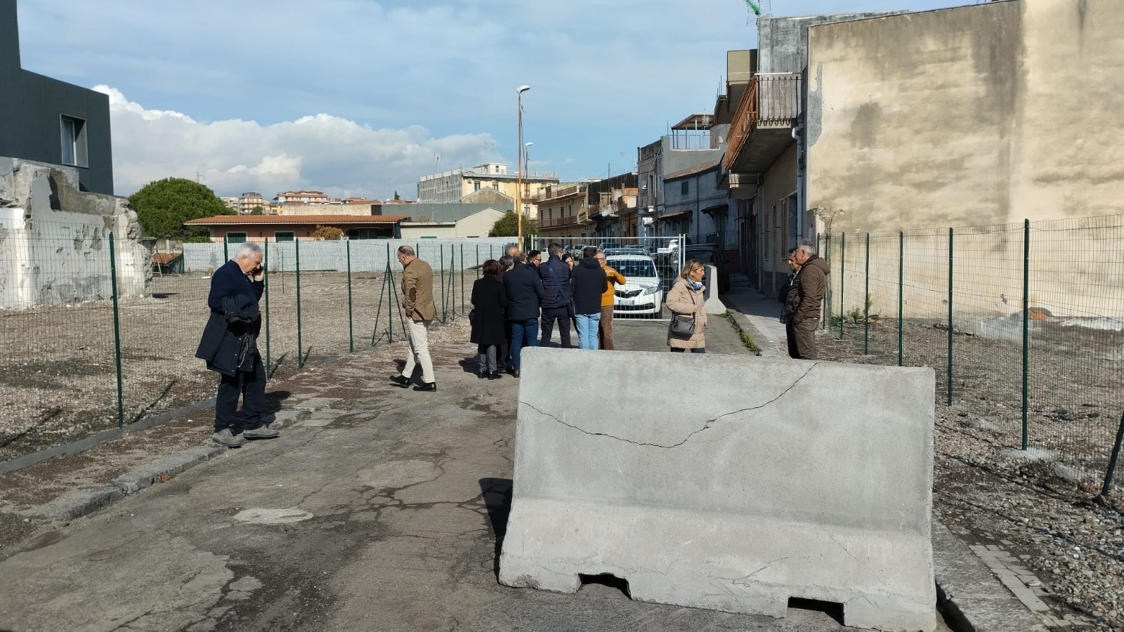 Acireale – Sisma S. Stefano 2018: sopralluogo in via Rosario Messina ad Aci Platani