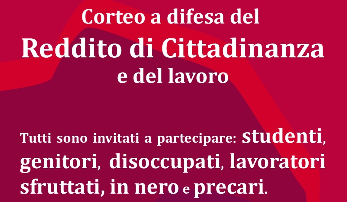 Catania: la prossima settimana il corteo a difesa del Reddito di Cittadinanza e del lavoro