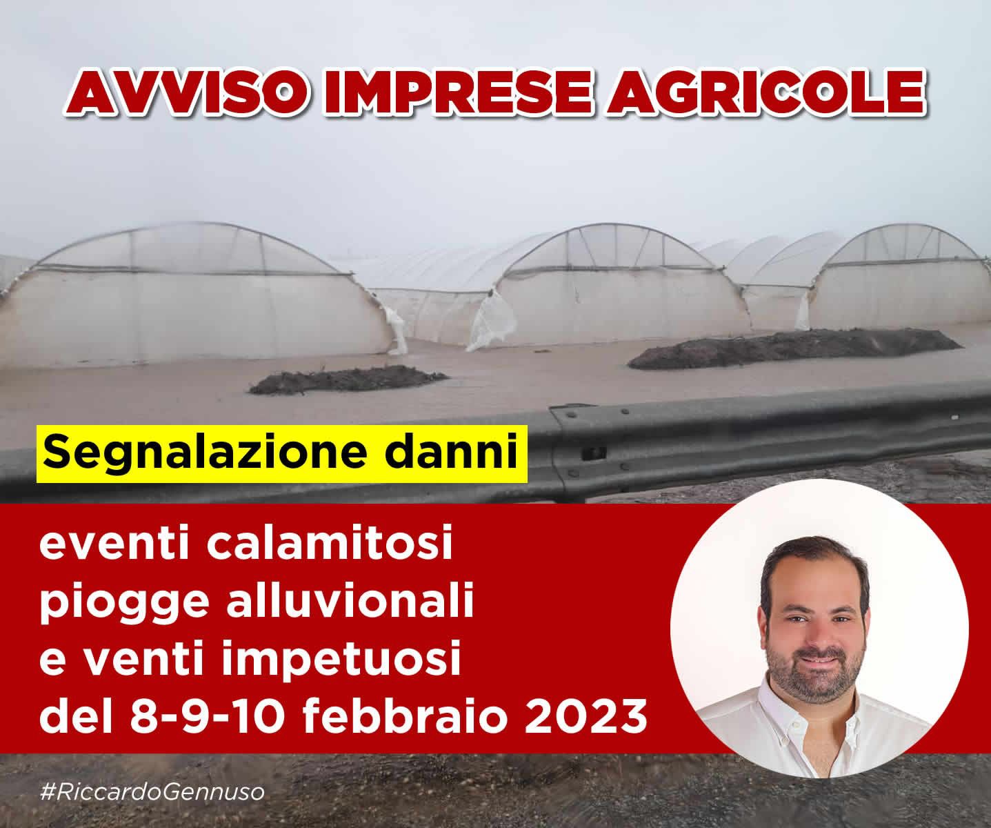 Gennuso: già online modulo per segnalazione danni  alluvione dell’8, 9 e 10 febbraio