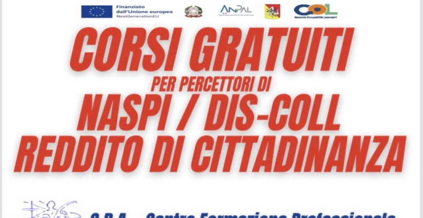 Priolo  – Corsi Gratuiti di formazione professionali per i percettori del reddito di cittadinanza