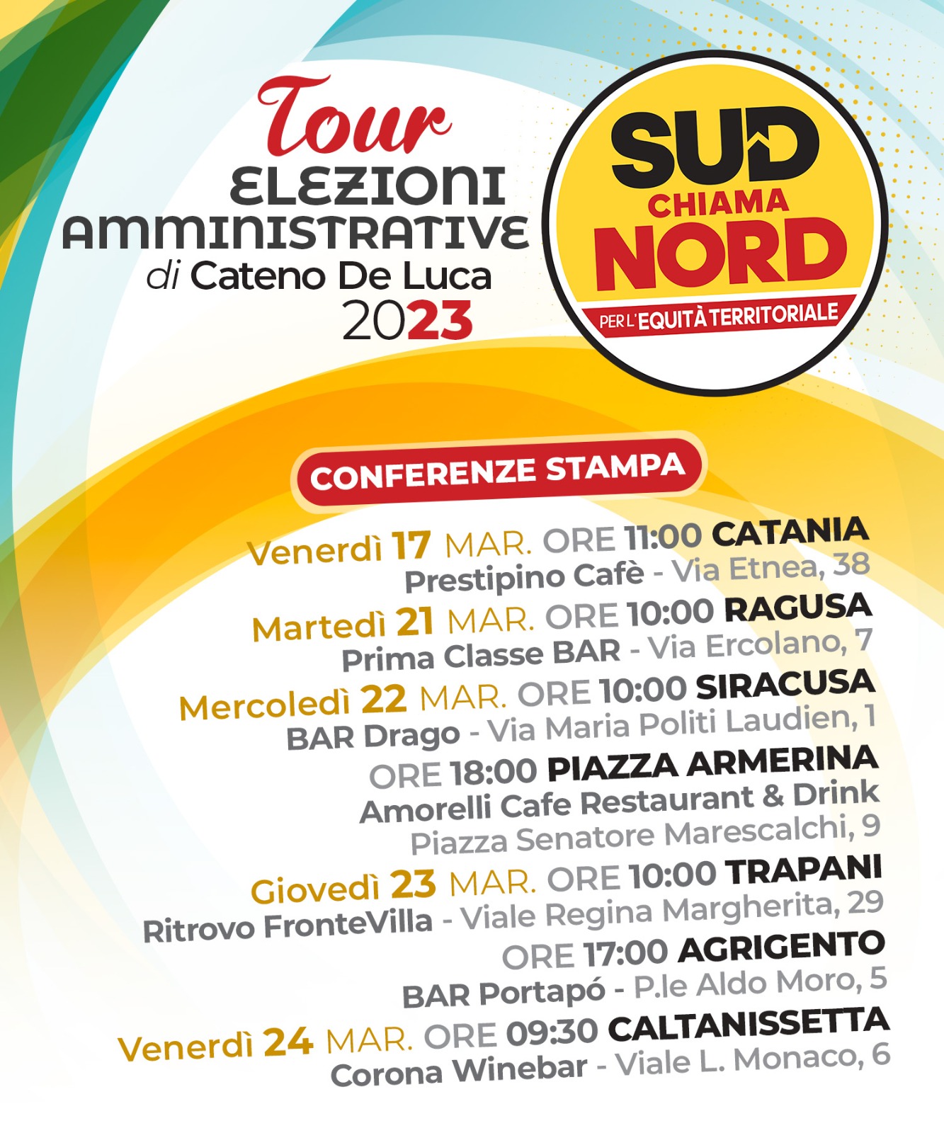 Sud chiama nord presenta i candidati alle prossime amministrative