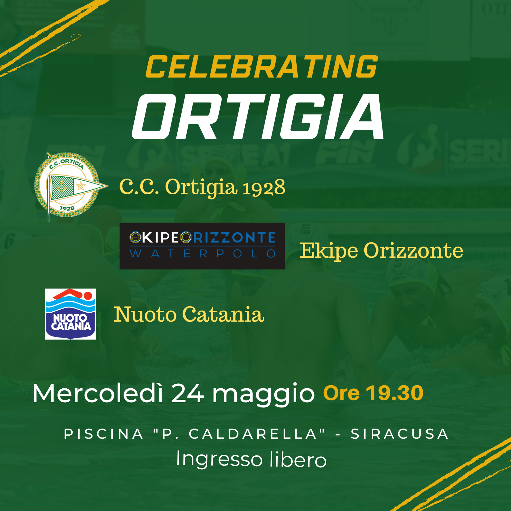 C.C. Ortigia 23 maggio 2023 – Domani festa per l’Ortigia alla Caldarella
