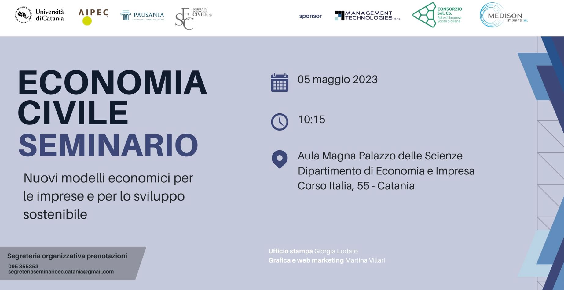 Catania, Palazzo delle Scienze (DEI): “Nuovi Modelli Economici per le Imprese e per lo Sviluppo Sostenibile”