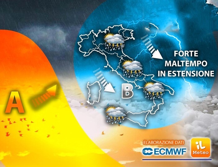 Piogge e temporali fino a metà settimana