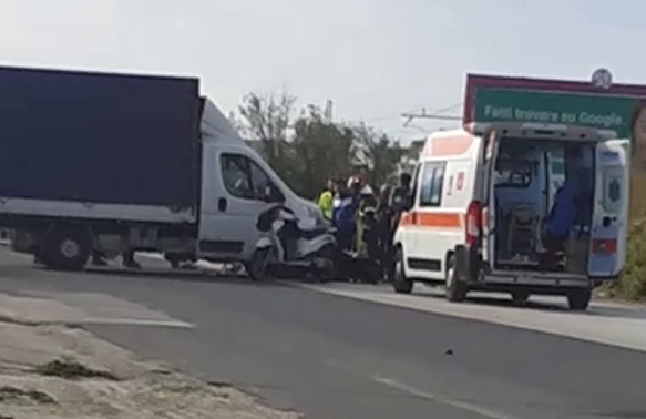 Incidente sulla 114, scooterista trasportato in elisoccorso -Video