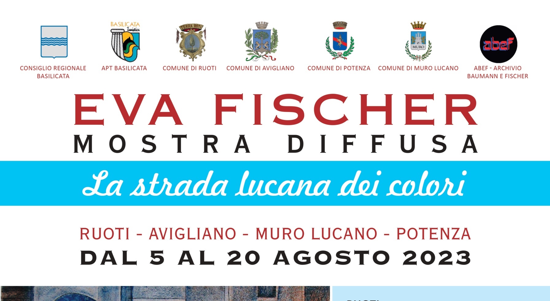 La strada Lucana dei colori – Eva Fischer: Mostra Diffusa