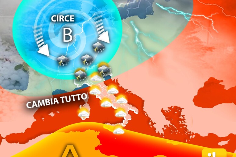 Meteo – Arriva ciclone dal nord, tempo instabile e calo delle temperature