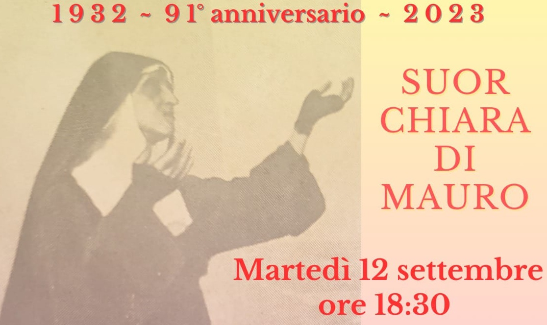 Suor Chiara Di Mauro del dies natalis di Suor Chiara Di Mauro