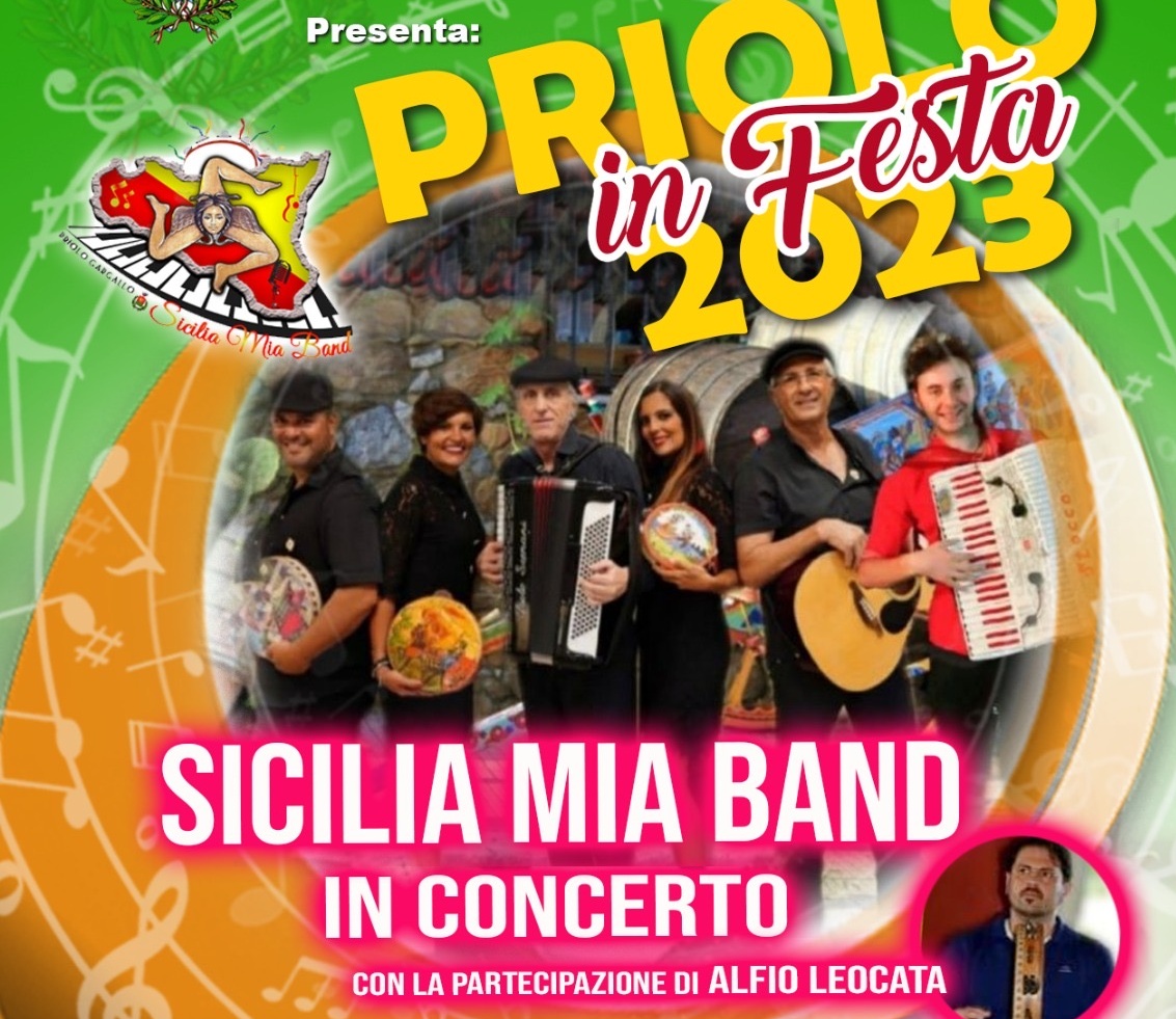 Priolo in festa, “Sicilia mia band” questa sera in concerto, alle 21:00, in piazza dell’Autonomia Comunale