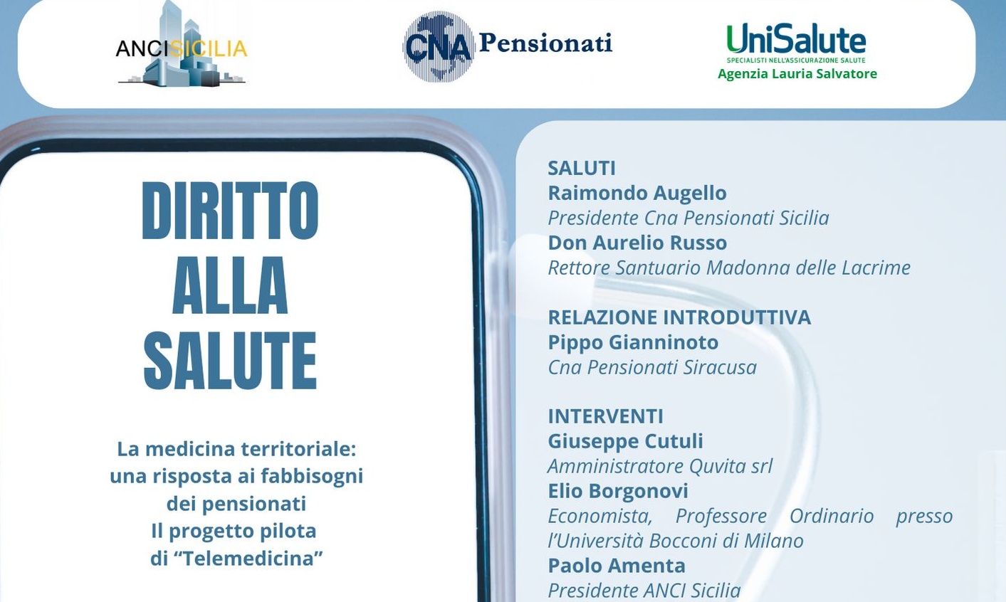 CNA Pensionati Sicilia,  convegno su “Diritto alla salute”