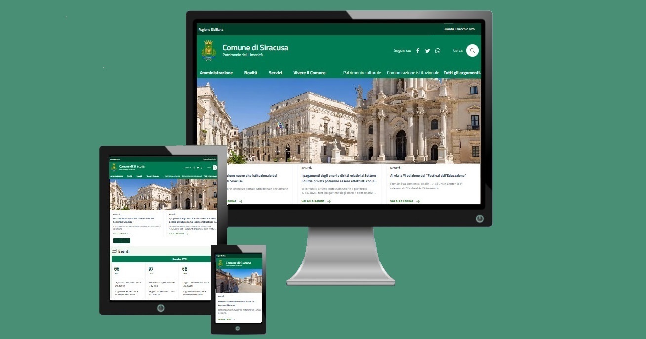 Siracusa – A partire da oggi è on line il nuovo sito istituzionale web del Comune di Siracusa