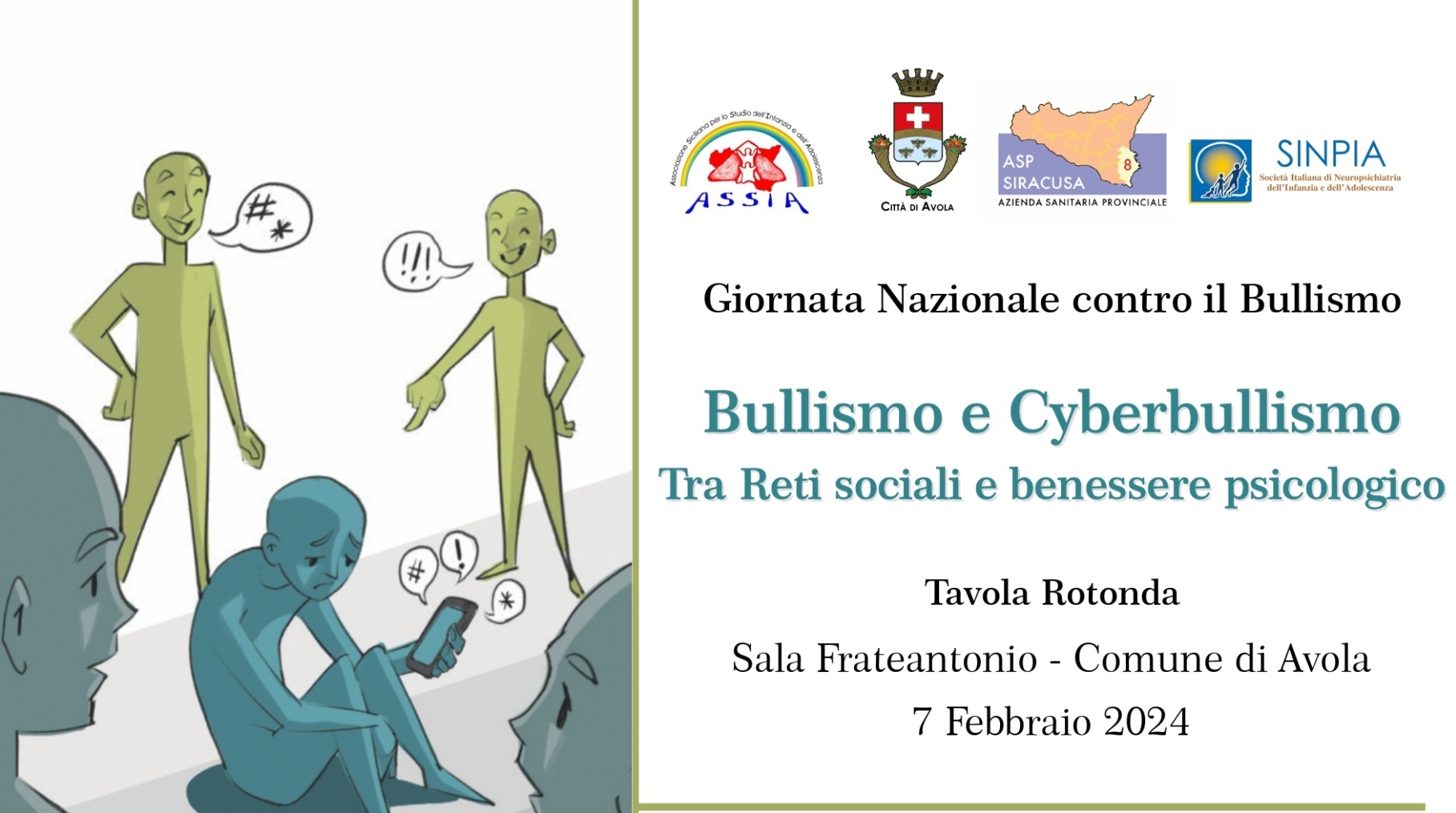 Avola. Tavola rotonda “Bullismo e cyberbullismo, tra reti sociali e benessere psicologico”