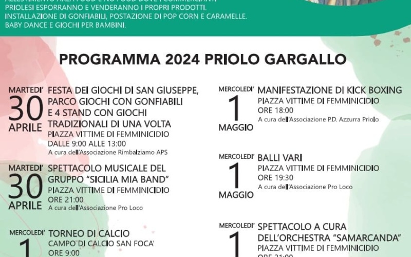 Priolo, festeggiamenti in onore di San Giuseppe operaio